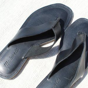 Madewell The Boardwalk Chunky Thong Sandal - Black - Size 6.5